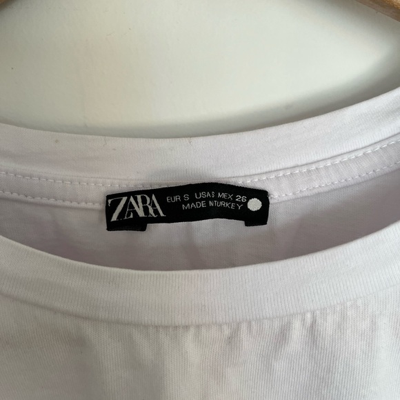 5/20$ Zara White Lace Hem Women's Top size small - Picture 3 of 4